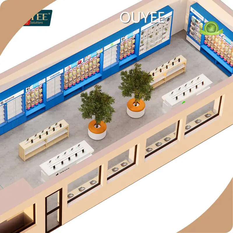 Custom Smartphone & Mobile Phone Store Display Rack Glass Showcase 1