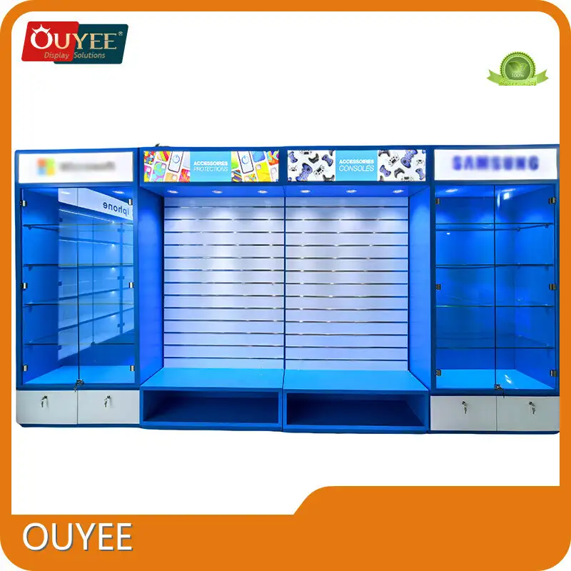 Mobile Phone Shop Glass Wall Showcase for Cell Phone Accessories 1