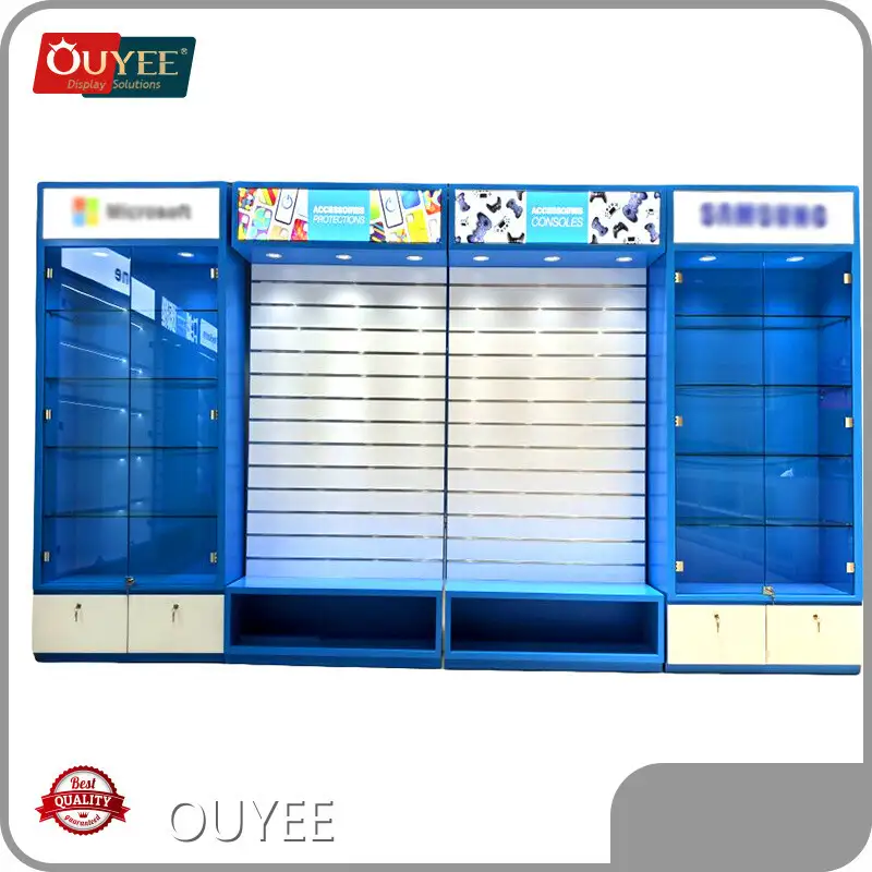 Mobile Phone Repair Shop Glass Display Showcase - Cell Phone Fixtures 1
