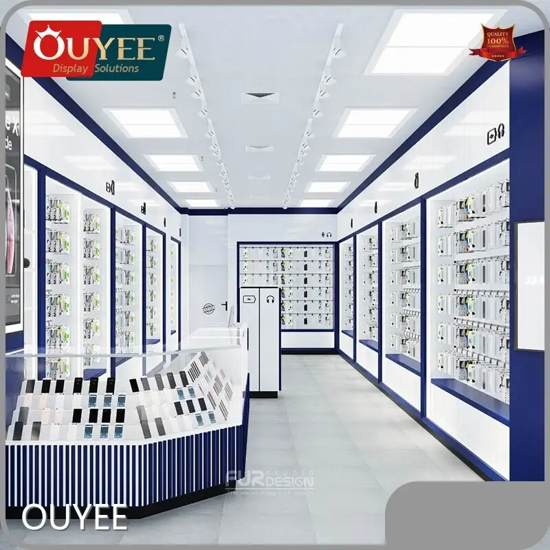 Custom Mobile Shop LED Showcase Cabinet for Cell Phone Accessories 1