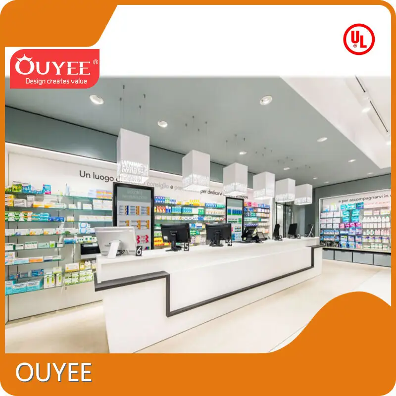 MDF Retail Medical Shop Counter for Pharmacy Equipment 1