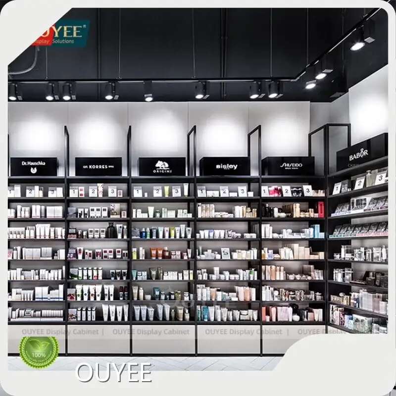 Pharmacy Wood Display Counter with Drawers - Medical Store Shelves 1