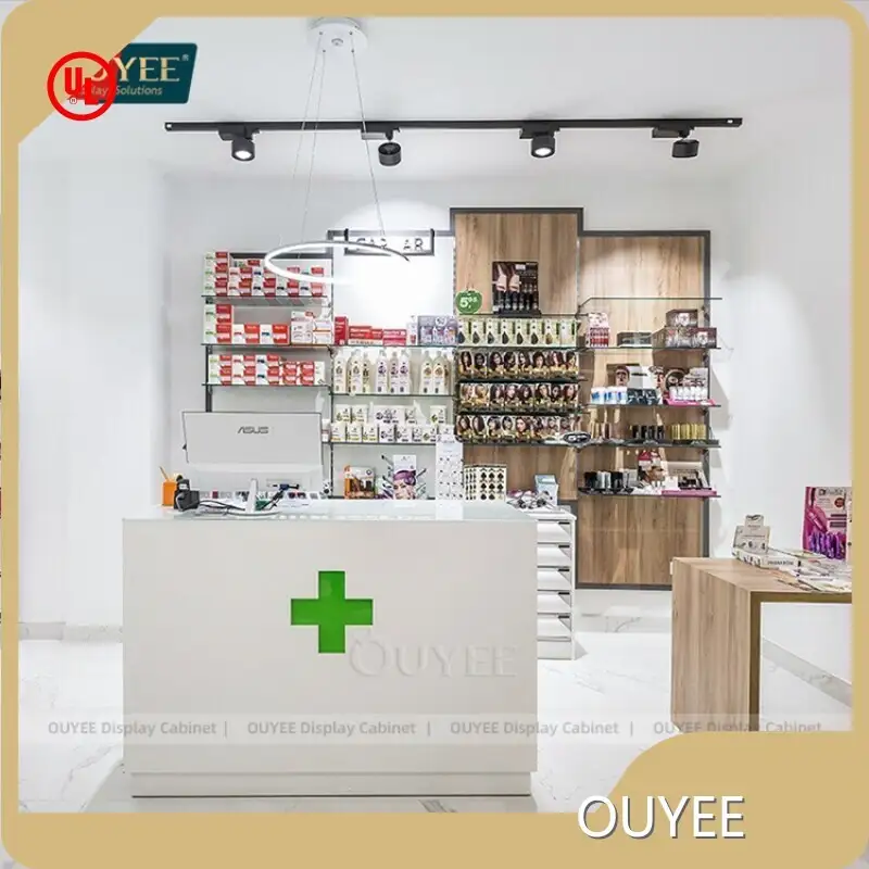 Custom Dispensary Drugstore Gondola Shelves Pharmacy Cabinet 1