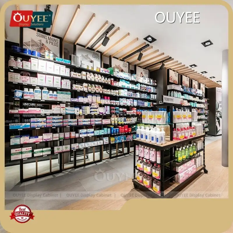 Pharmacy Shop Fitting Medical Rack - Drugstore Metal Wall Shelves 1