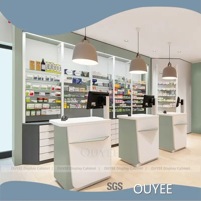 Custom Pharmacy Shop Fitting, Drugstore Display & Dispensary Shelves 1