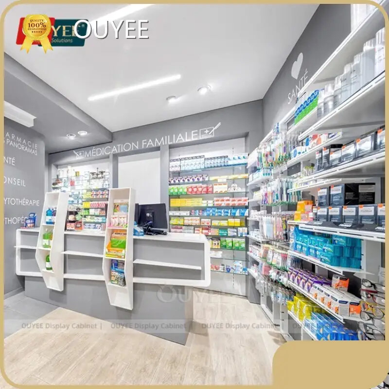 Pharmacy & Vet Display Shelves with Reception Desk for Pet Drugstore 1