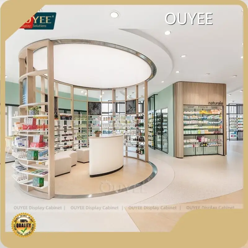 Clinic Counter Wooden Pharmacy Cabinet Retail Display for Pharmacies 1