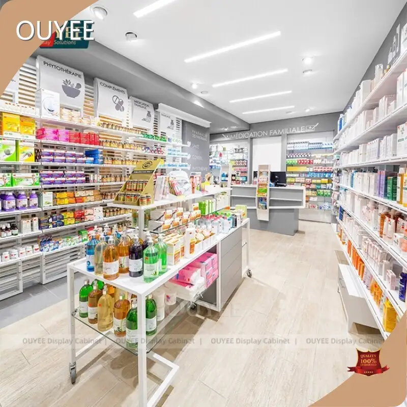 Pharmacy Shop Fitting Furniture Wall Shelves Medicine Display Rack 1