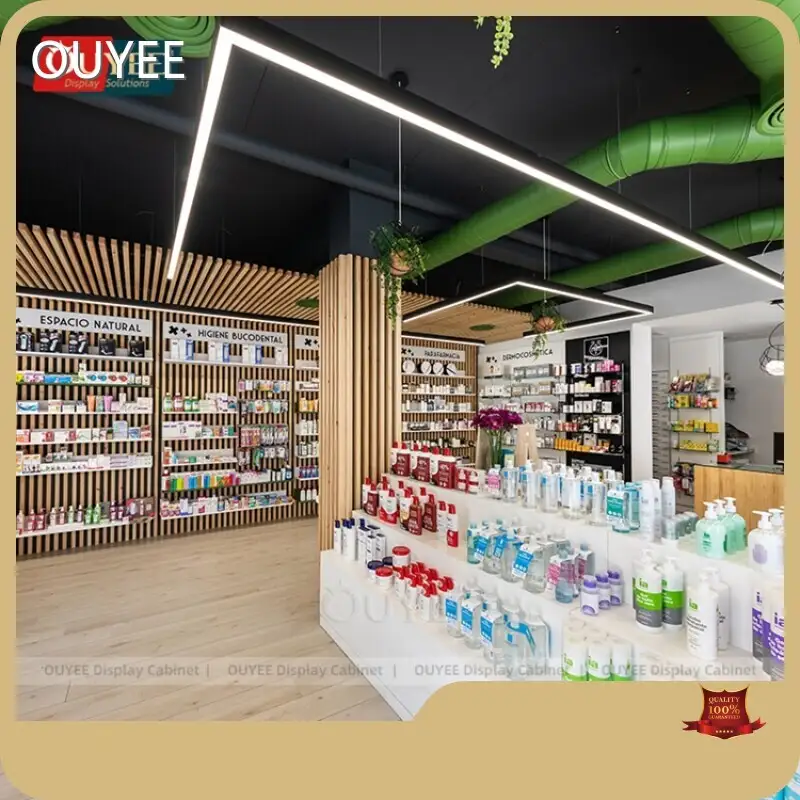 Wooden Pharmacy Counter & Gondola Shelving Display Rack Cabinet 1