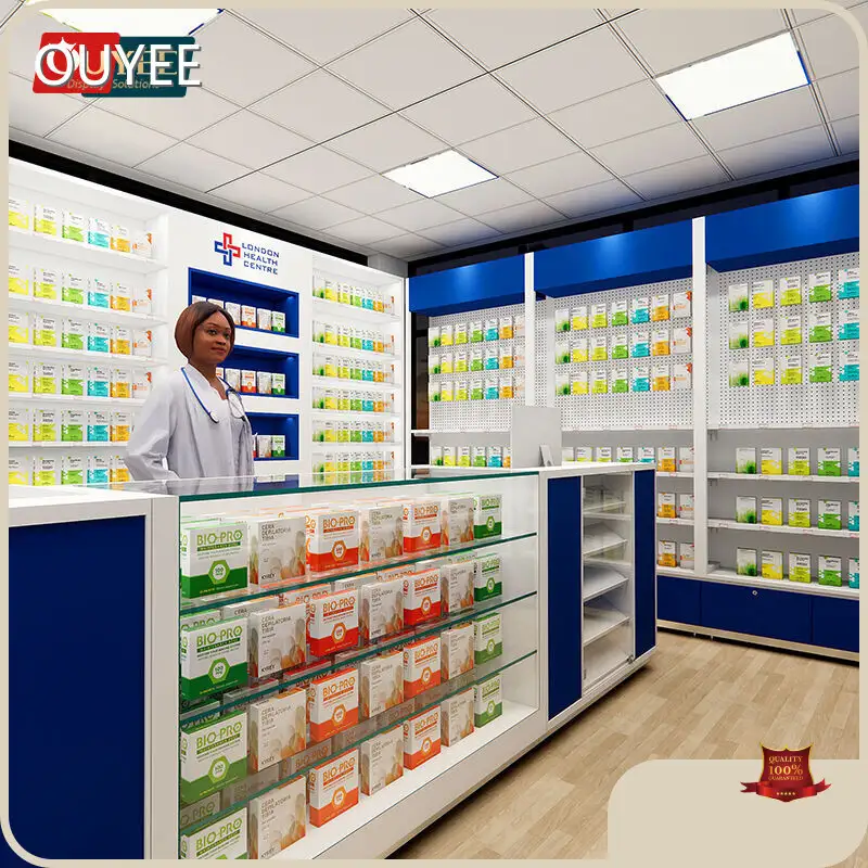 Dispensary Shop Medicine Display Rack - Pharmacy Furniture Shelves 1