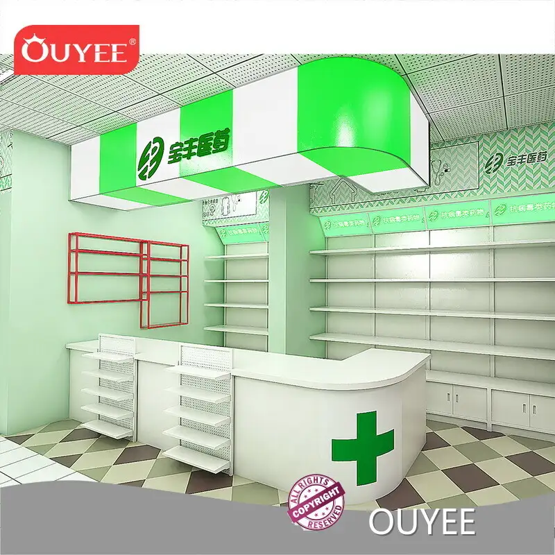 Store Fixtures Wooden Pharmacy Shelves & Medical Storage Cabinets 1