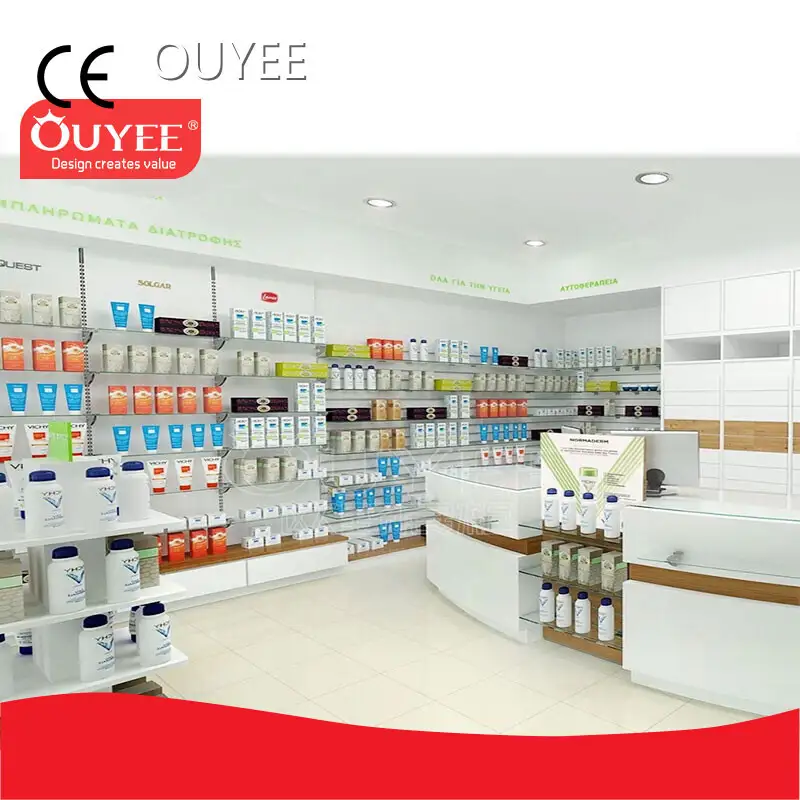 Pharmacy Counter Display for Medical Store Interiors 1