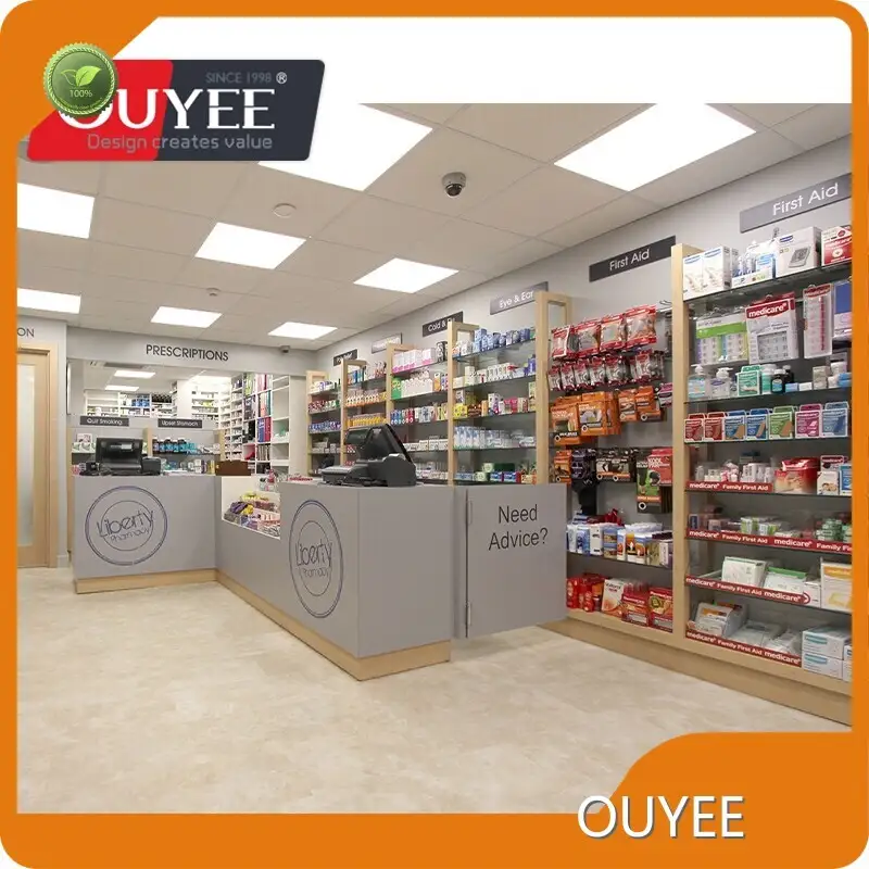 China Pharmacy Shelves Manufacturer - Pharmacy Counters & Cabinets 1