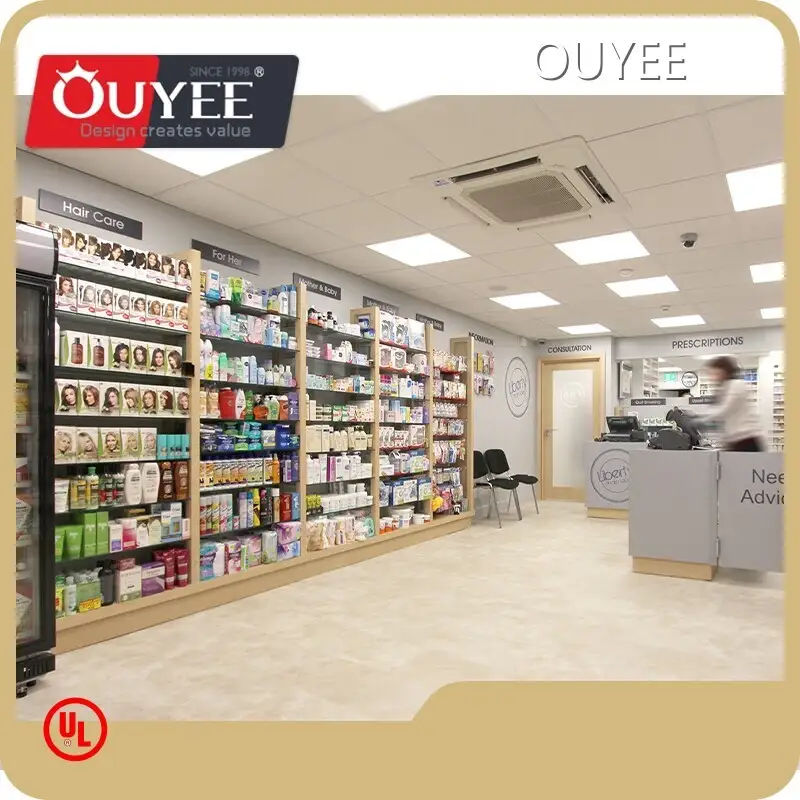 Pharmacy Shop Furniture — Shelves & Display Racks, Guangzhou Factory 1