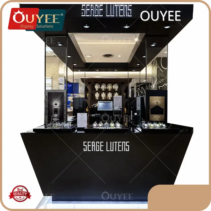 Custom Perfume & Cosmetic Counter Display Showcase Stand Design 1