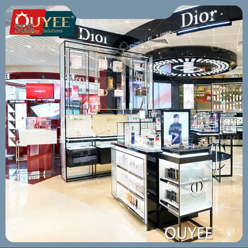 Perfume Display Cabinet Cosmetic Shop Showcase & Skincare Fixture 1