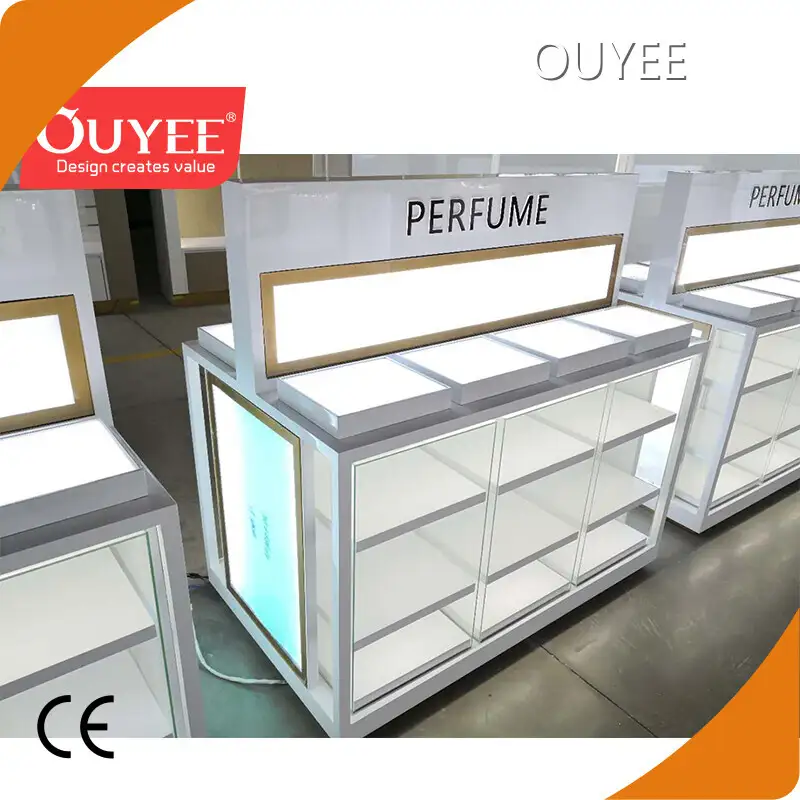 Shop Interior Furniture Glass Display Showcase Perfume Stand for Store 1