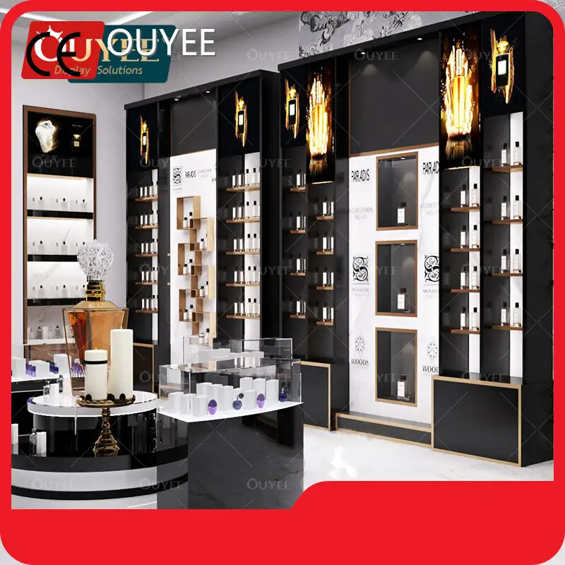Wood & Glass Perfume Store Fixtures: Display Cabinets & Shelves 1