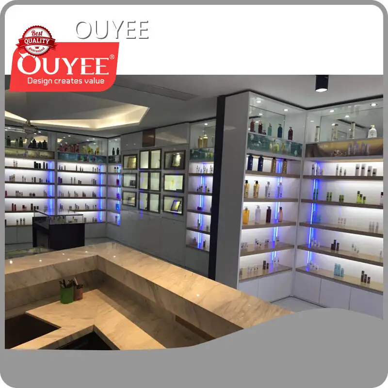 Wooden Perfume Display Stand for Perfume Shops - Glass Bottle Display 1