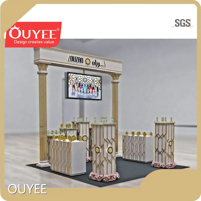 Shopping Mall Perfume Display Stands Kiosk Booth Display Furniture 1
