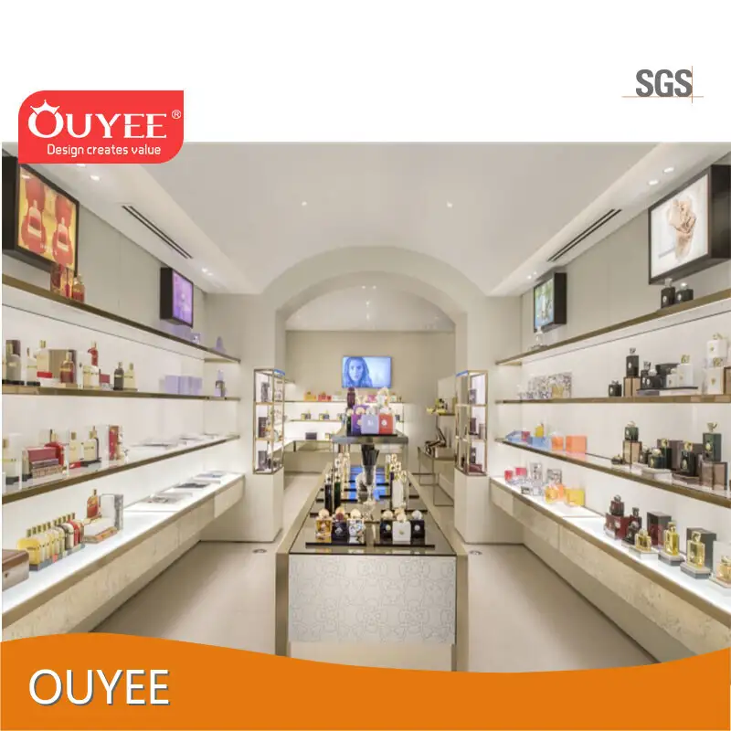 Tempered Glass Display Case for Perfume Shop Interior 1