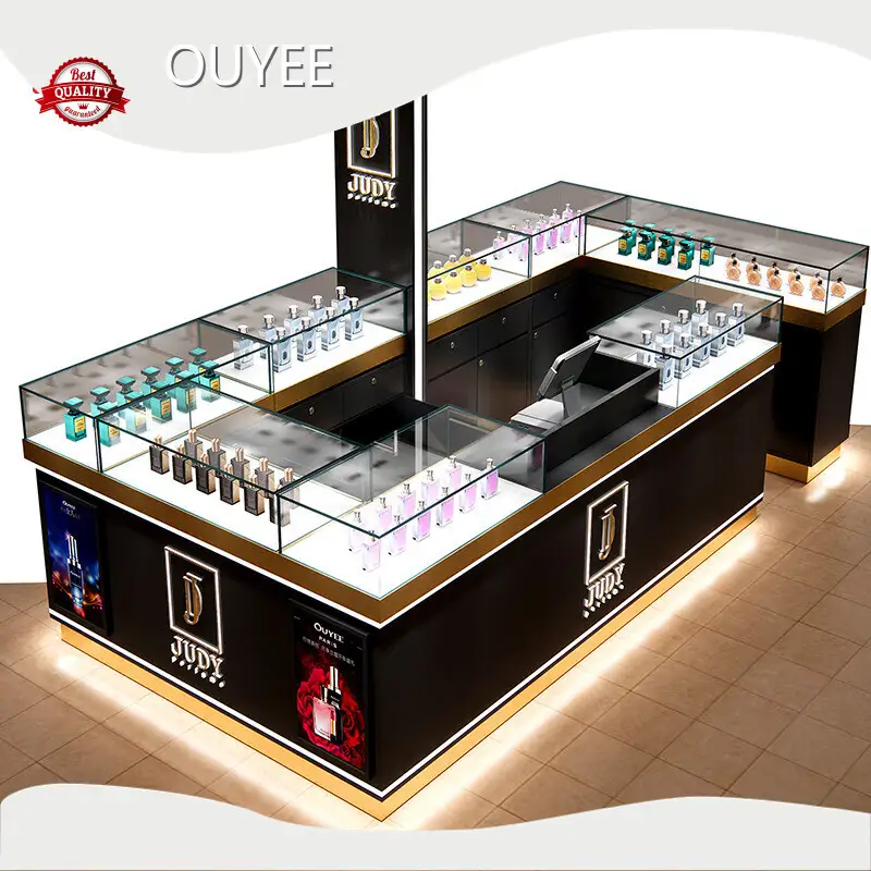 Perfume & Cosmetics Retail Display Kiosk Stands with Storage Cabinet 1