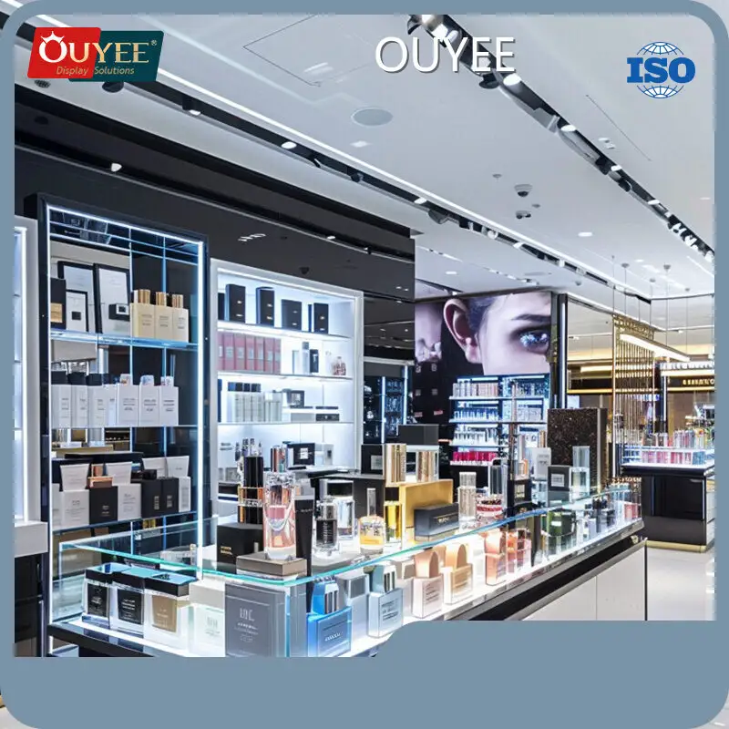 Perfume Showcase & Display Cabinet for Retail Perfume Storage Shelves 1