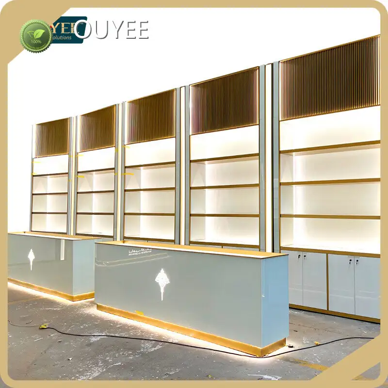 Wooden Perfume, Cosmetic & Essential Oil Display Rack Wall Shelf 1