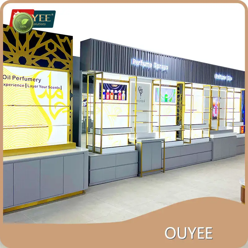 Retail Store Fixture Perfume Shop Wall Display Cabinet for Cosmetics 1