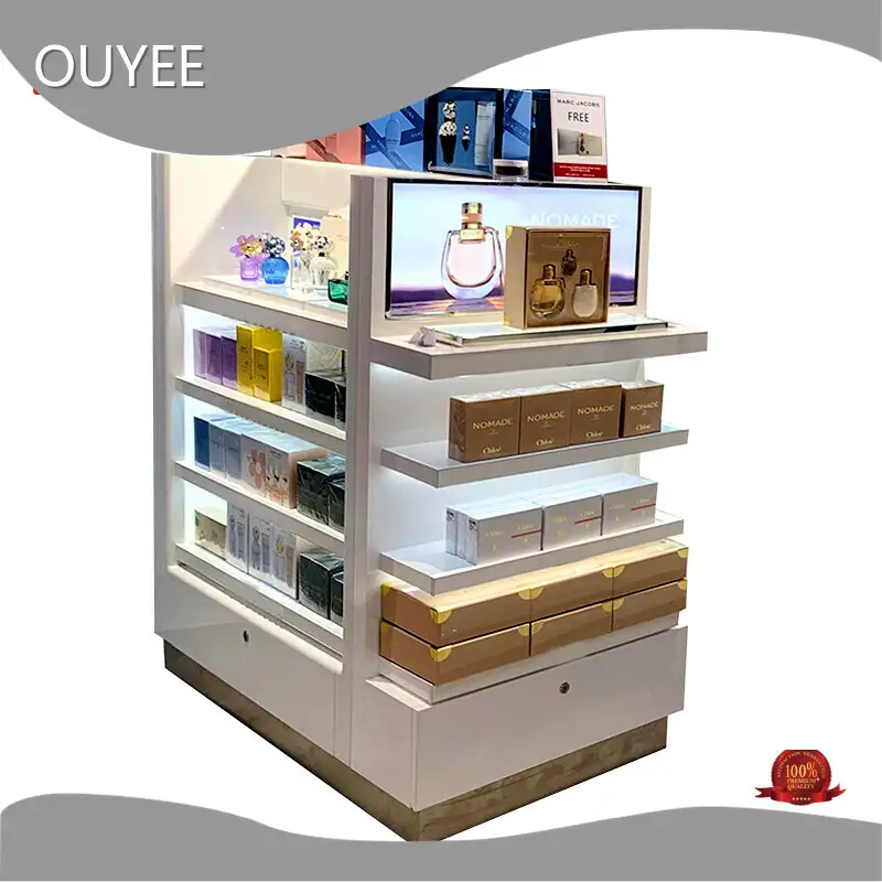 Perfume Store Furniture Wooden Display Shelf Stand for Mall 1