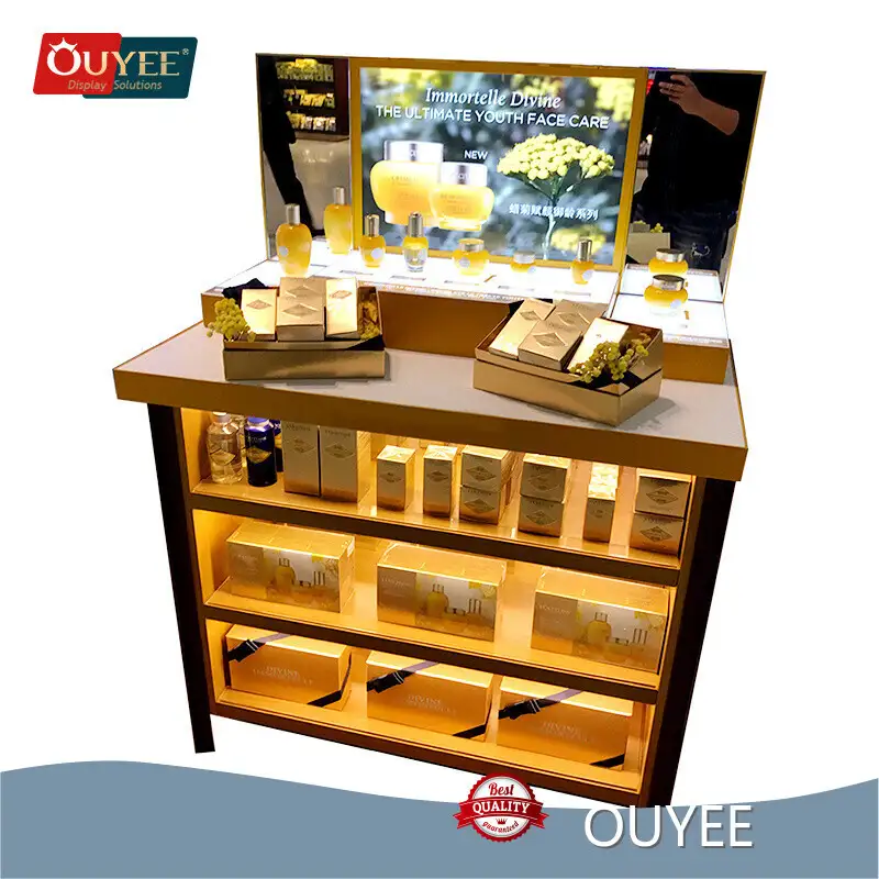 Wooden Rotating Perfume Display Shelf for Perfumes & Cosmetics 1