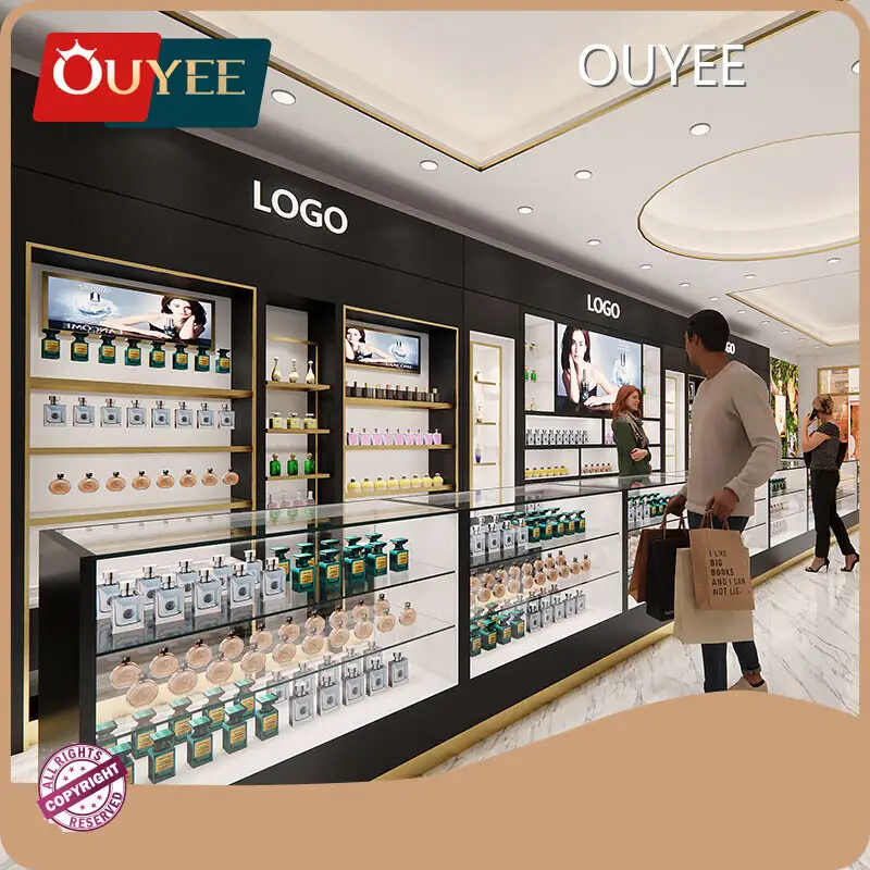 Customized Mall Retail Perfume Cosmetic Display Cabinet with Lighting 1