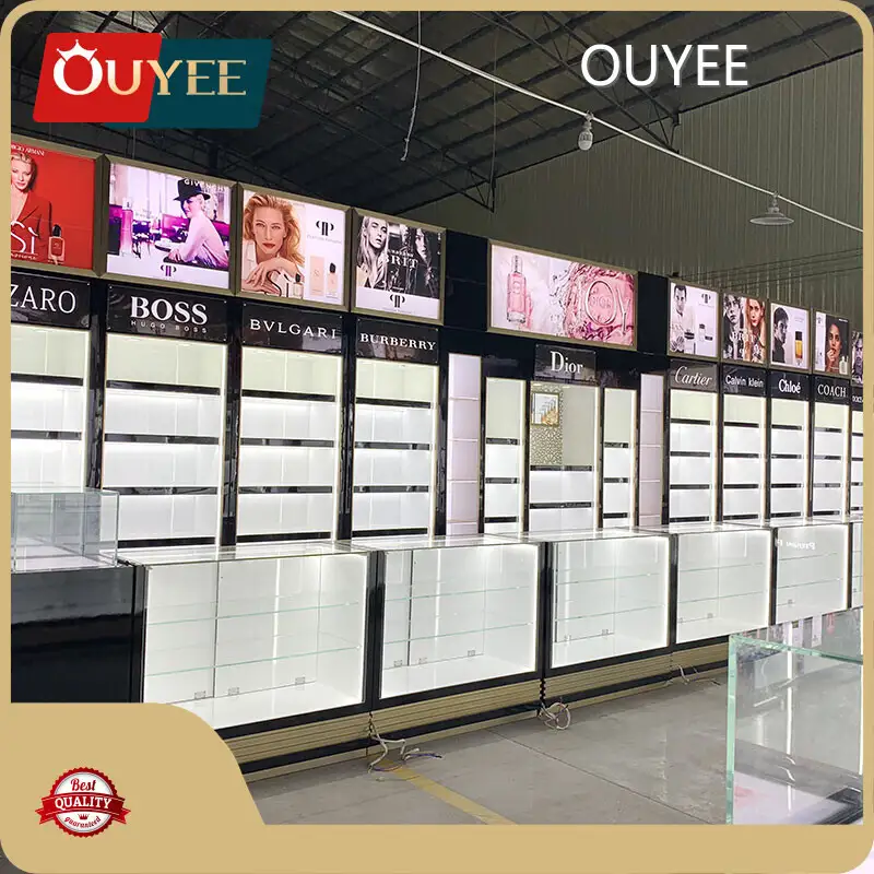 Perfume Showcase Glass Vitrine Display Counter & Cabinet Cosmetics 1