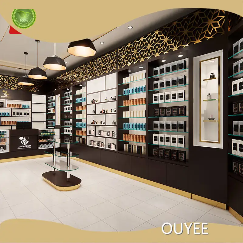 Perfume Display Showcase Glass Counter Cabinet Beauty Store Fixtures 1