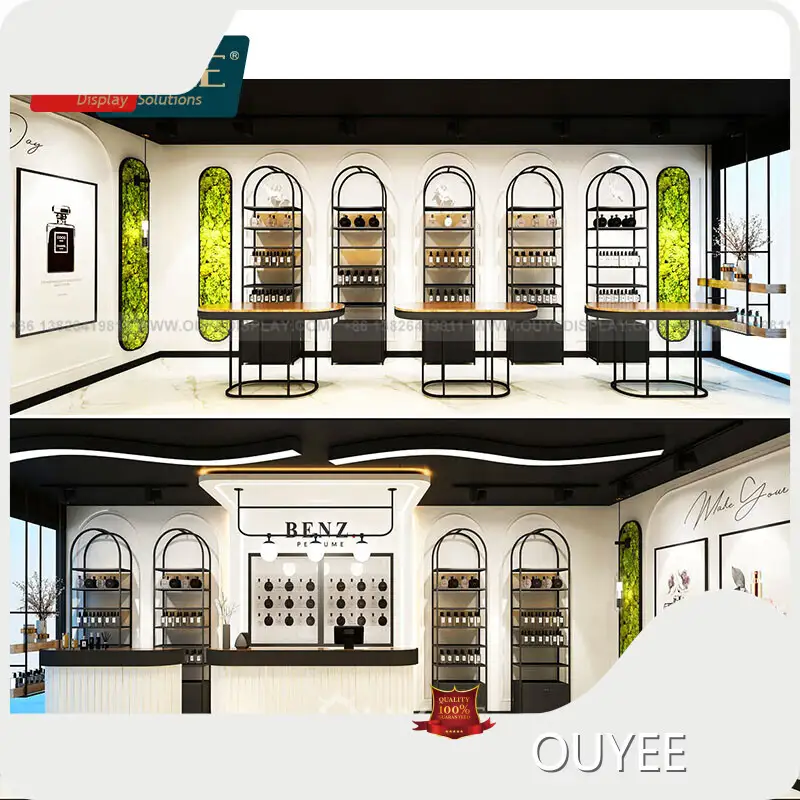 Perfume Shop Wall Display Shelf - Metal Perfume Store Fixtures 1