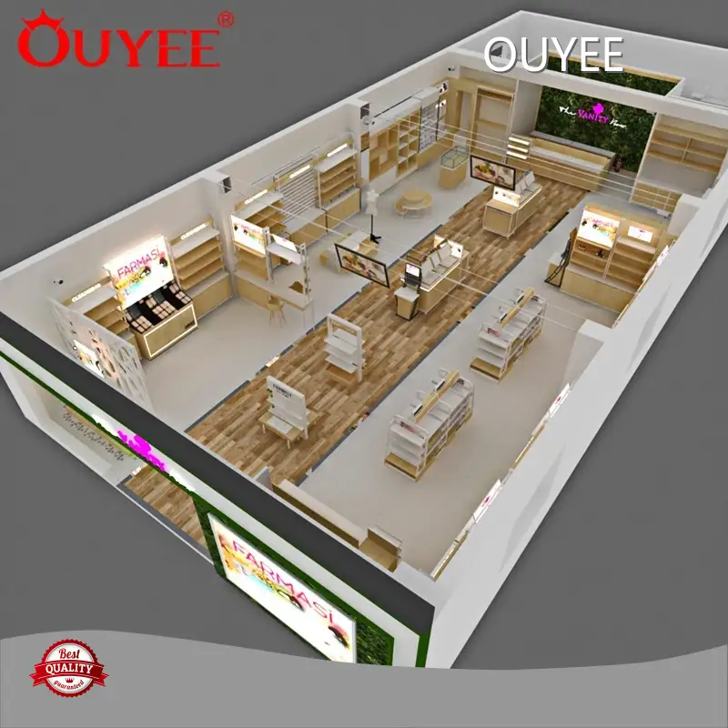 Gondola Shelf Display for Makeup Studio & Cosmetic Shop Furniture 1