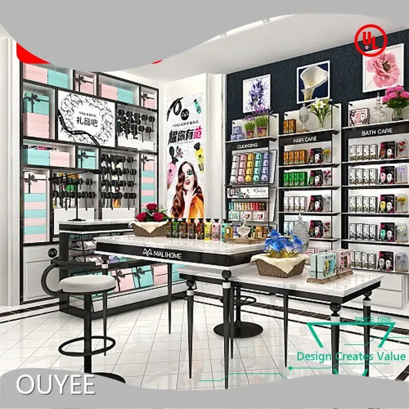 Customized Wooden Shop Furniture for Cosmetic Store Layout Design 1
