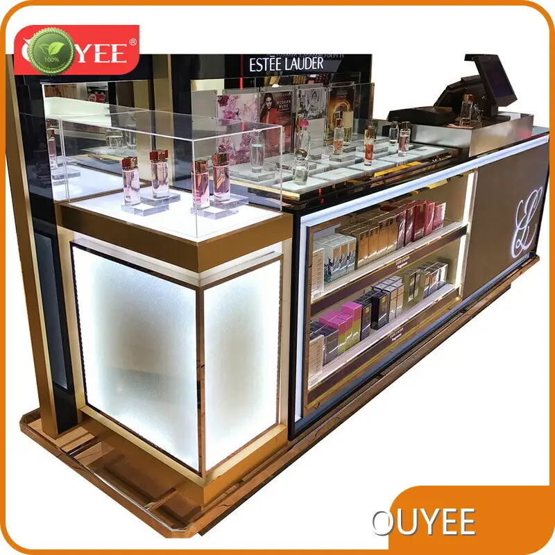 Black Wood Cosmetic Display Cabinet Shop Counter for Small Cosmetics 1