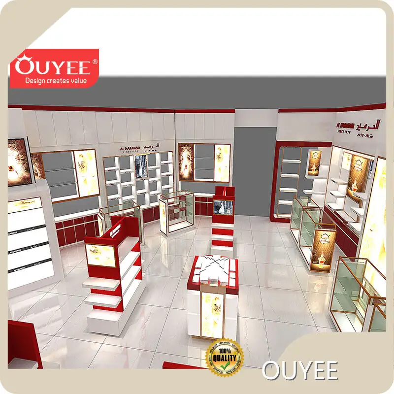 Customized Wooden Cosmetic Shop Furniture and Cosmetics Display Shelf 1