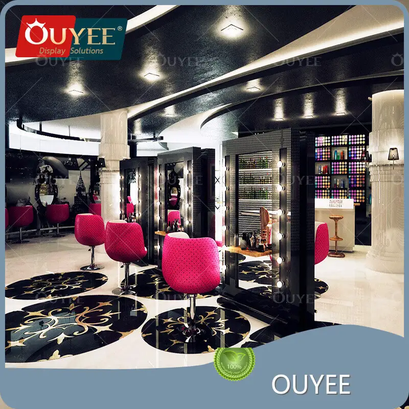 Hair Salon & Barbershop Display Cabinet - Mirror Station Front Desk 1