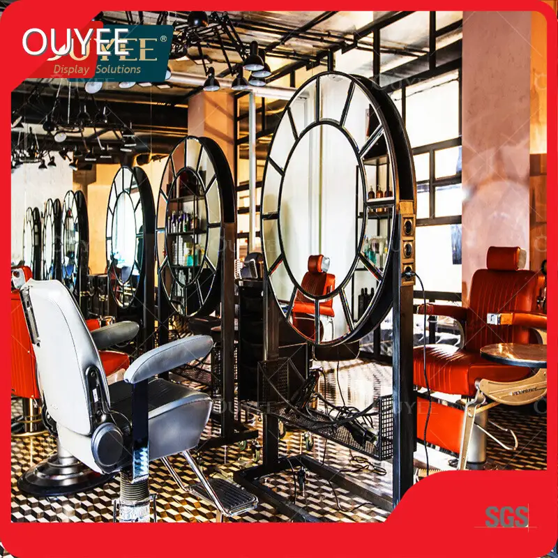 Beauty Salon Wall Display Cabinet Mirror for Hair Salon & Barbershop 1