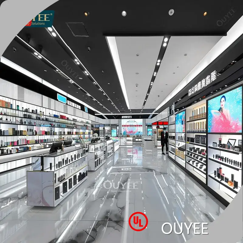 Beauty Supply Cosmetic Counter Perfume Display Slatwall Wig Rack 1