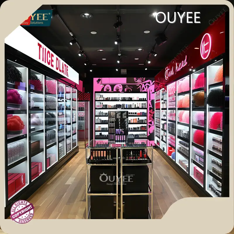 Cosmetic Display Furniture & Perfume Retail Gondola - Wig Shelf 1