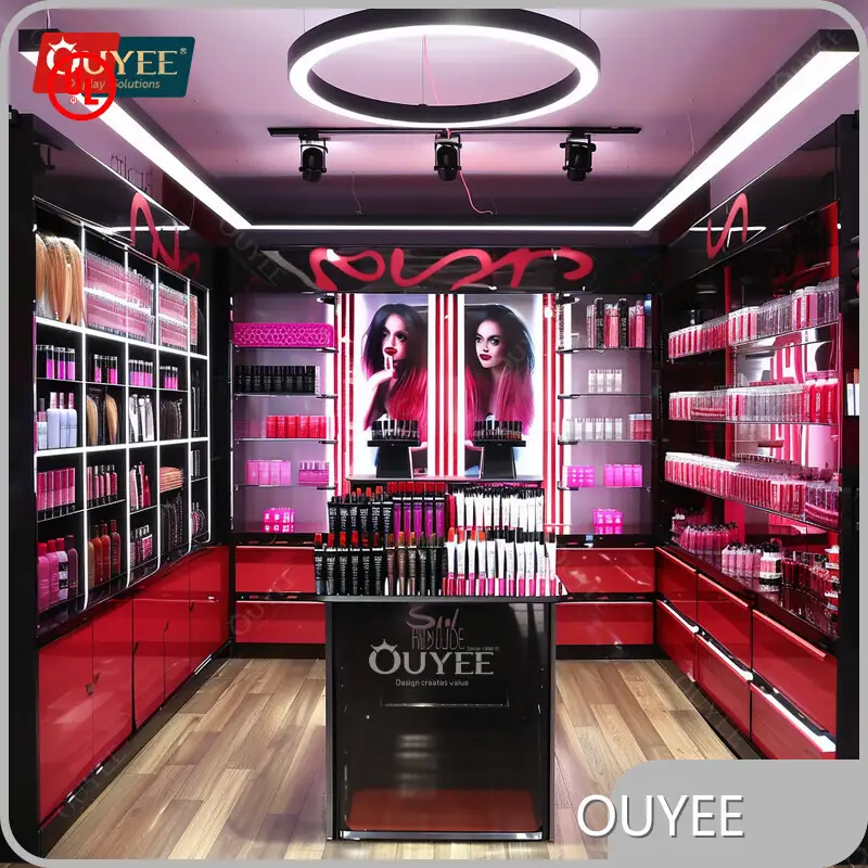 Custom Cosmetic Countertop Display for Perfume & Wig Retail Stores 1