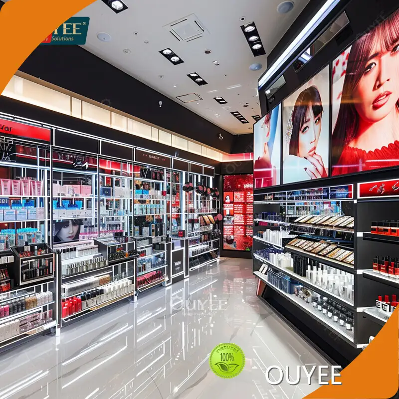 Beauty Store Display Cabinet for Cosmetics, Perfume & Wigs 1