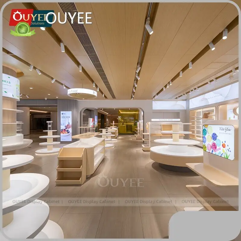 Custom Retail Island Glass Display Stand for Store Product Display 1