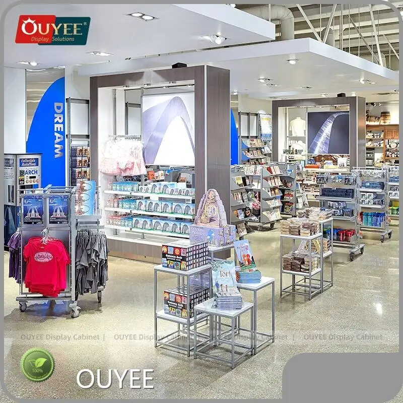 Retail Gondola Floor Rack Clothing, Book & Souvenir Display Shelf 1