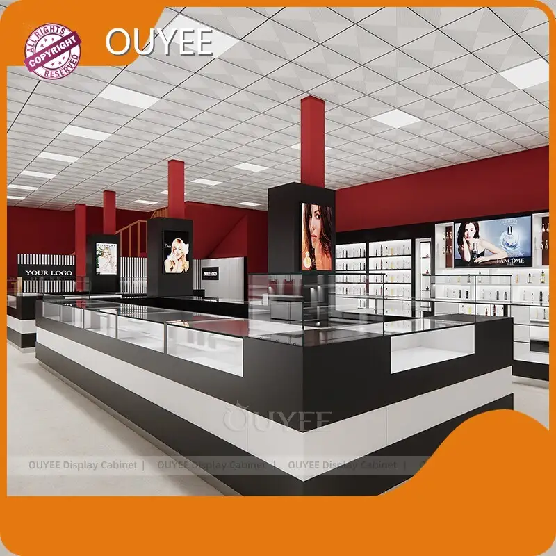 Boutique Retail Shelving with Lighting for Duty-Free Perfume/Cosmetics 1