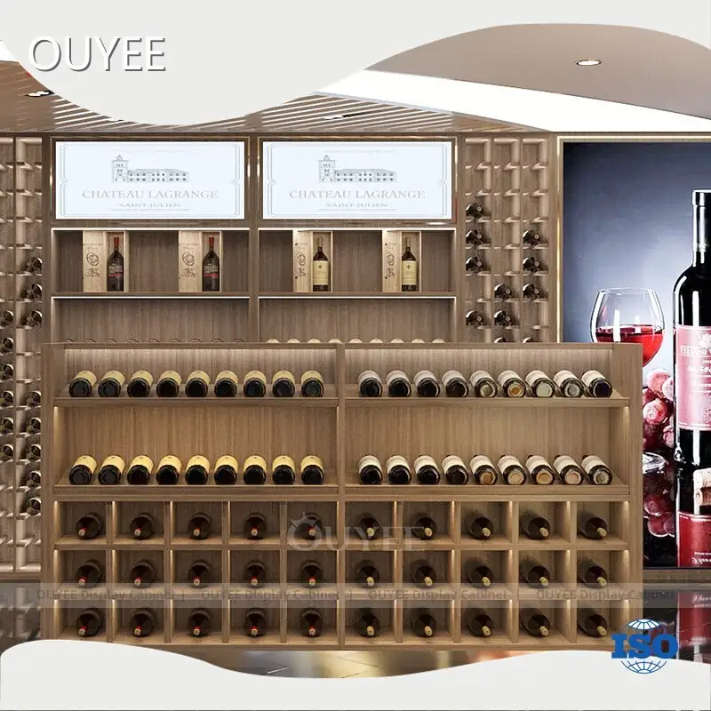 Wood Cabinet Racks Wine & Tobacco Display Stand for Duty Free Stores 1