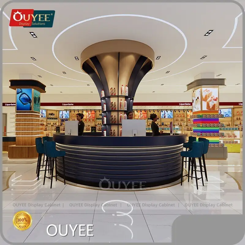 Duty Free Shop Wine Display Case, Whiskey Cabinets & Bar Units 1